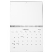 2015年カレ空白のンダー（祝日あり） カレンダー (2月 2027)