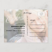 2015年ガーリー写真卒業パーティー招待状 インビテーションポストカード (裏面)