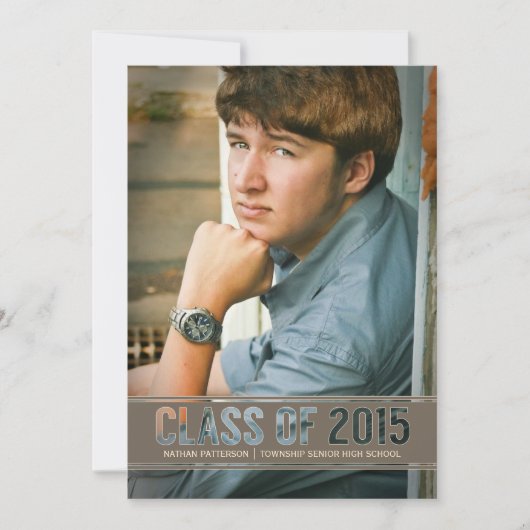 2015年コンテンポラリー写真卒業パーティーのクラス 招待状 (正面)