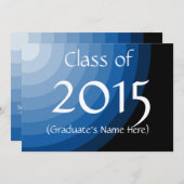 2015年ジャンズ青い卒業招待状のクラス 招待状 (正面/裏面)