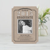 2015年フォトブラウンパーティー招待状 – 彼女のために 招待状 (スタンド正面)