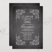 2015年モダン学級卒業パーティー招待状 招待状 (正面/裏面)