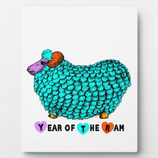 2015年ラムヒツジまたはヤギ –  フォトプラーク (正面)