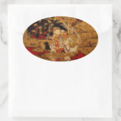 2015年ラムヒツジまたはヤギ – Oval Stickers 楕円形シール (バッグ)