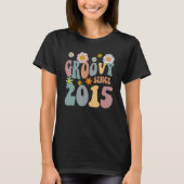 2015年以来Mb Groovyレトロヒッパイフラワー7誕生 Tシャツ (正面)