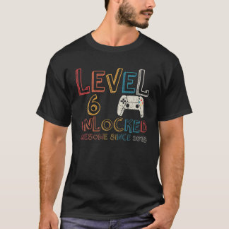 2015年以素晴らし降のLevel 6ヴィンテージ6Th Biのロック解除 Tシャツ