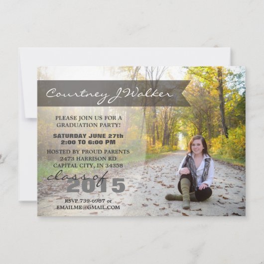 2015年卒業会-レッツ·バナ祝ー 招待状 (正面)