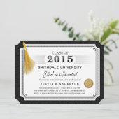 2015年卒業証書 卒業招待 ゴールドタッセルコーナー 招待状 (スタンド正面)