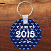 2015年度または任意の年のカスタム卒業式v18Eのクラス キーホルダー (正面)