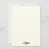 2015年度ピンクとアクアの花柄卒業式 招待状 (裏面)