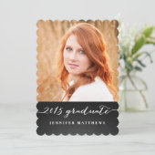 2015年度卒業パーティー招待状 黒板スクリプト 招待状 (スタンド正面)