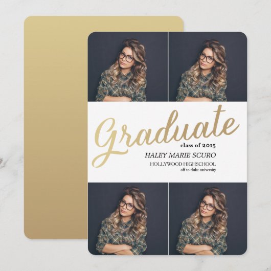 2015年度卒業式のご案内 案内状 (正面/裏面)