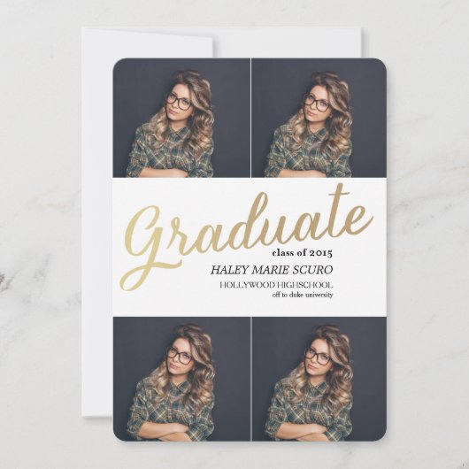 2015年度卒業式 卒業のお知らせ 案内状 (正面)