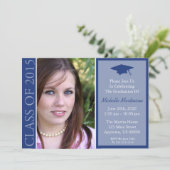 2015年度 伝統的な卒業式(ネイビーブルー) 招待状 (スタンド正面)