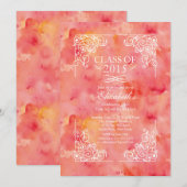 2015年度 現代風卒業パーティー招待状 招待状 (正面/裏面)