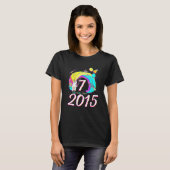 2015年生まれの7歳の誕生日おめでとう少年少女キッズU Tシャツ (正面フル)