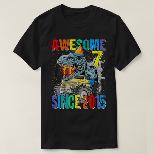 2015年素晴らし以来7恐竜モンスタートラック7th Bi Tシャツ (デザイン正面)