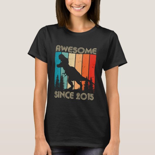 2015年素晴らし以降の子供たち恐竜レックス7歳7t tシャツ (正面)