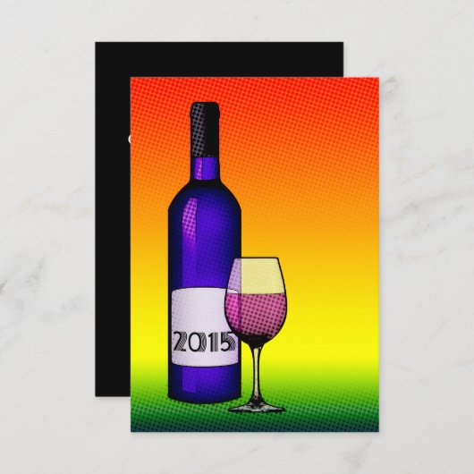 2015年記念ワイン 招待状 (正面/裏面)