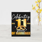 2015年11月11日 結婚11周年を祝う カード (黄色い花)