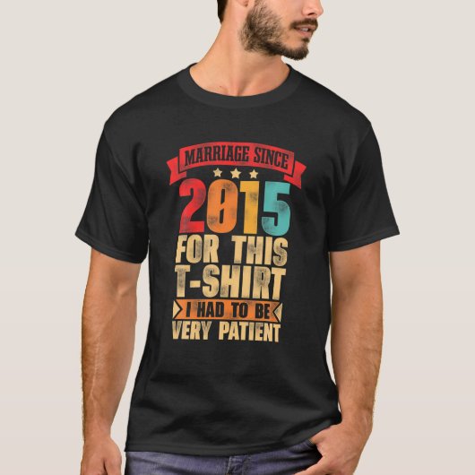 2015年6周年からメンズ結婚結婚 Tシャツ (正面)