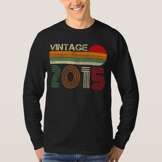 2015年7歳ヴィンテージ製7誕生日 Tシャツ (正面)
