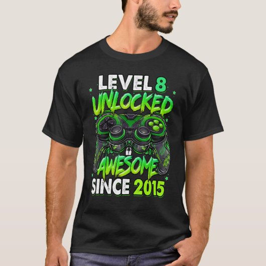 2015年8素晴らし誕生日G以降のレベル8のロック解除 Tシャツ (正面)