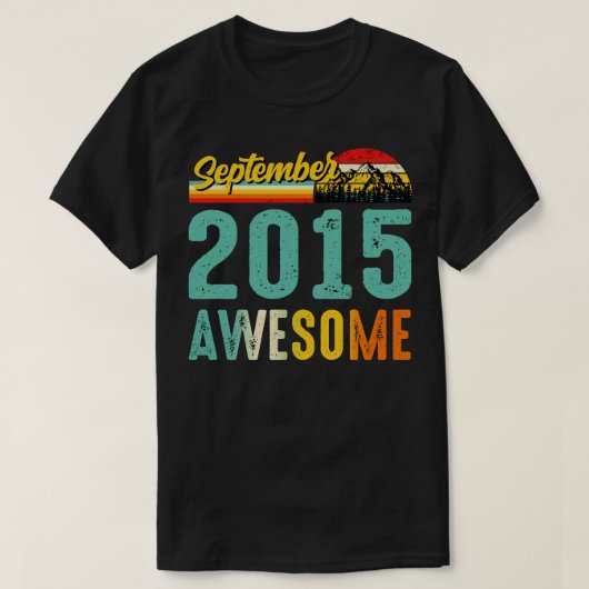 2015年9月誕生日ギフトシャツヴィンテージ9月 Tシャツ (デザイン正面)