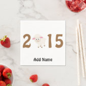 2015年 – 羊のデザイン スタンダードカクテルナプキン (インサイチュ)