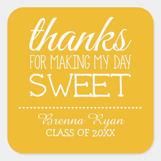 2015感謝してい年のクラス – Class of 2015 スクエアシール (正面)