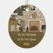 2015新しい家のクリスマスの原住民の暖炉 セラミックオーナメント (左)