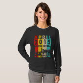 2015素晴らし年4月以来、第7誕生日ヴィンテージセンター Tシャツ (正面フル)