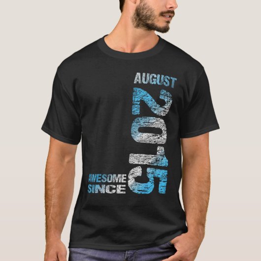 2015素晴らし年8月誕生日生まれ2015 1以威厳がある降 Tシャツ (正面)