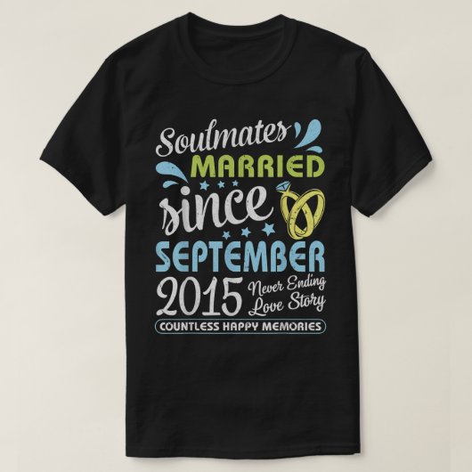 2015結婚した年9月から7年間の愛を終えない Tシャツ (デザイン正面)