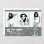 2015 ミントアンカー フォト 卒業 フラット カード (正面/裏面)