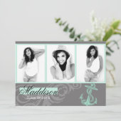 2015 ミントアンカー フォト 卒業 フラット カード (スタンド正面)