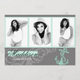 2015 ミントアンカー フォト 卒業 フラット カード