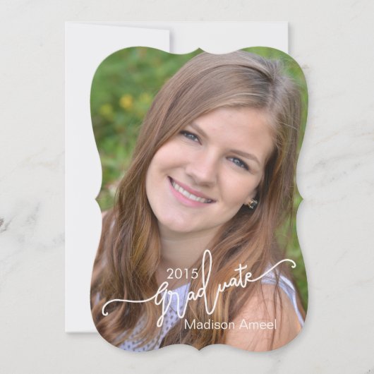 2015 卒業式 優秀な卒業生 | 卒業式 発表 赤 招待状 (正面)