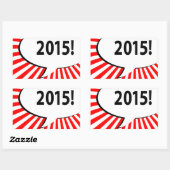 2015!漫画バブル 長方形シール (シート)