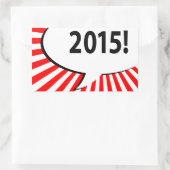 2015!漫画バブル 長方形シール (バッグ)