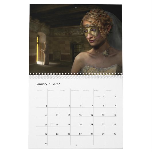 2015 Digital Surreal & Data Art - Wall Calendar カレンダー (1月 2027)
