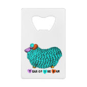 2015 Ram羊ヤギ年クレジットカードボトルオープナー クレジットカード栓抜き (裏面)