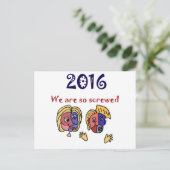 2016おもしろい年選挙フラストレーション漫画 ポストカード (スタンド正面)
