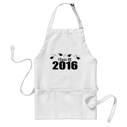 2016の帽子および免状(黒)のクラス スタンダードエプロン (正面)