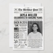 2016カスタム年新聞紙誕生日カードのトレンド シーズンカード (正面)