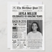 2016カスタム年新聞紙誕生日カードのトレンド シーズンカード (正面)