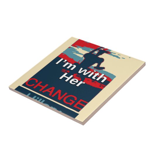 2016カラフル私は彼女のヒラリーUSA Sへの投票と一緒にいる タイル (側面)