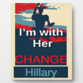 2016カラフル私は彼女のヒラリーUSA Sへの投票と一緒にいる フォトプラーク (正面)