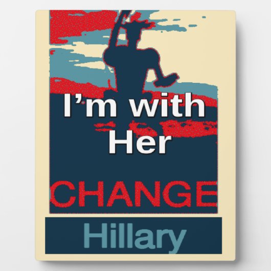 2016カラフル私は彼女のヒラリーUSA Sへの投票と一緒にいる フォトプラーク (正面)