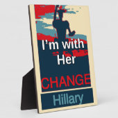 2016カラフル私は彼女のヒラリーUSA Sへの投票と一緒にいる フォトプラーク (側面)